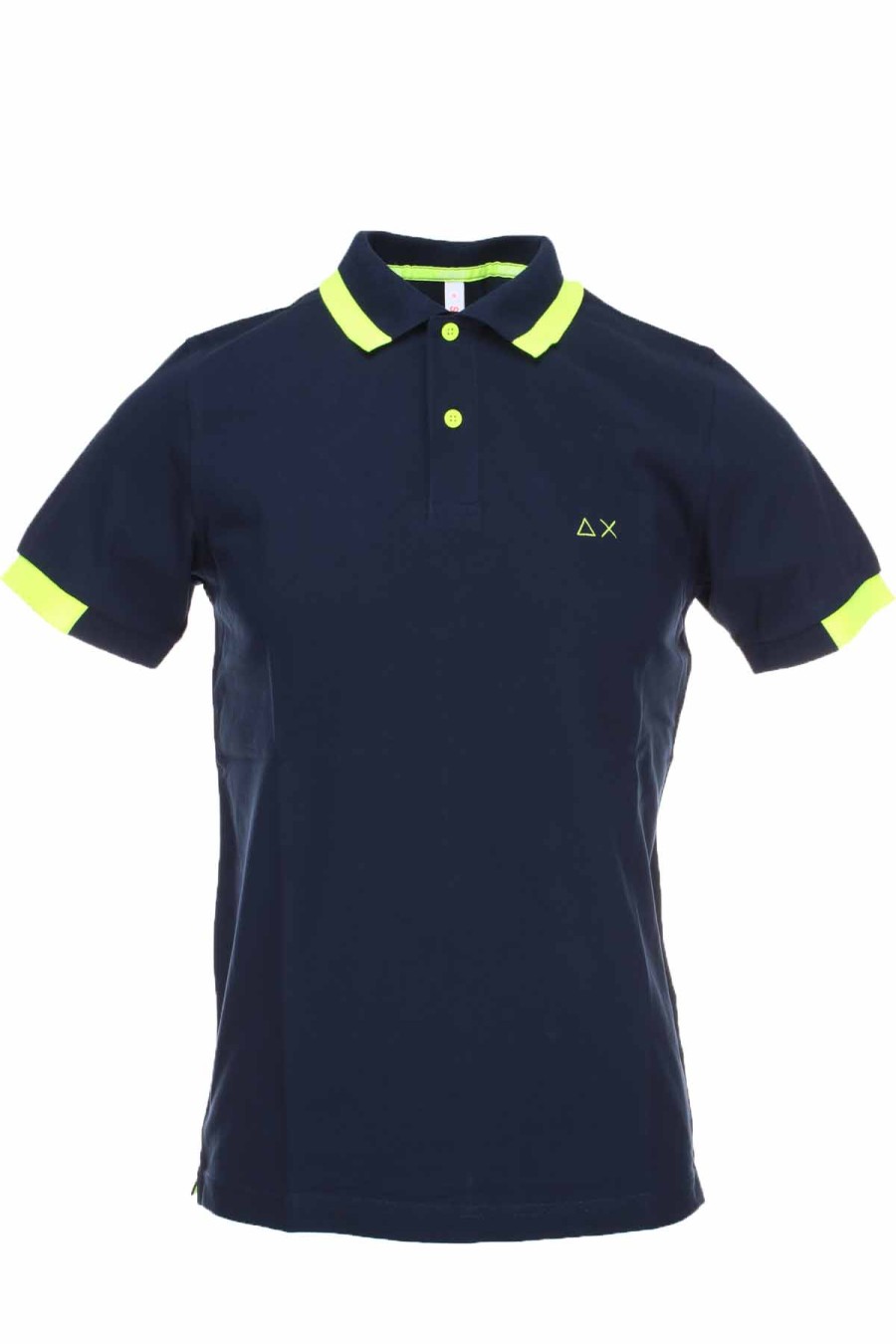 Abbigliamento SUN68 | Polo Mezza Manica Piquet Bordi Fluo - Sun68 - Prestigemodauomo