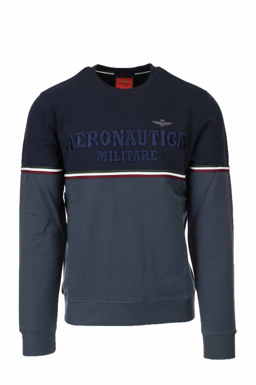 Abbigliamento Aeronautica Militare | Felpa Girocollo Bicolore - Aeronautica Militare - Prestigemodauomo