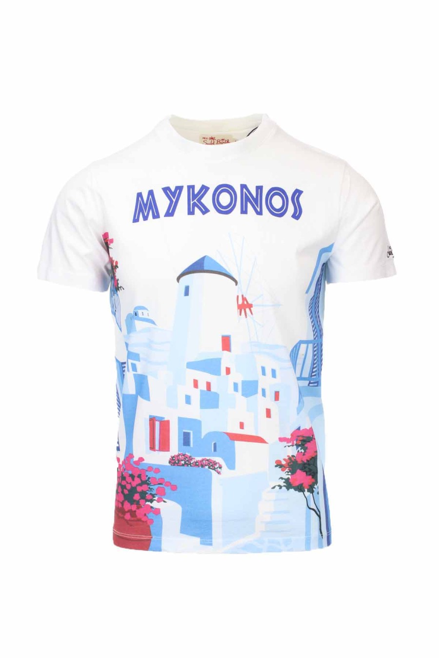 Abbigliamento Saint Barth MC2 | T-Shirt Mykonos Postcard - Saint Barth Mc2 - Prestigemodauomo