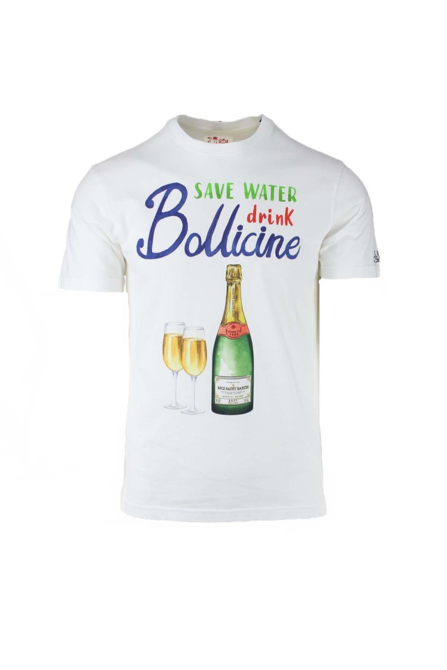 Abbigliamento Saint Barth MC2 | T-Shirt Mezza Manica Drink Bollicine - Saint Barth Mc2 - Prestigemodauomo