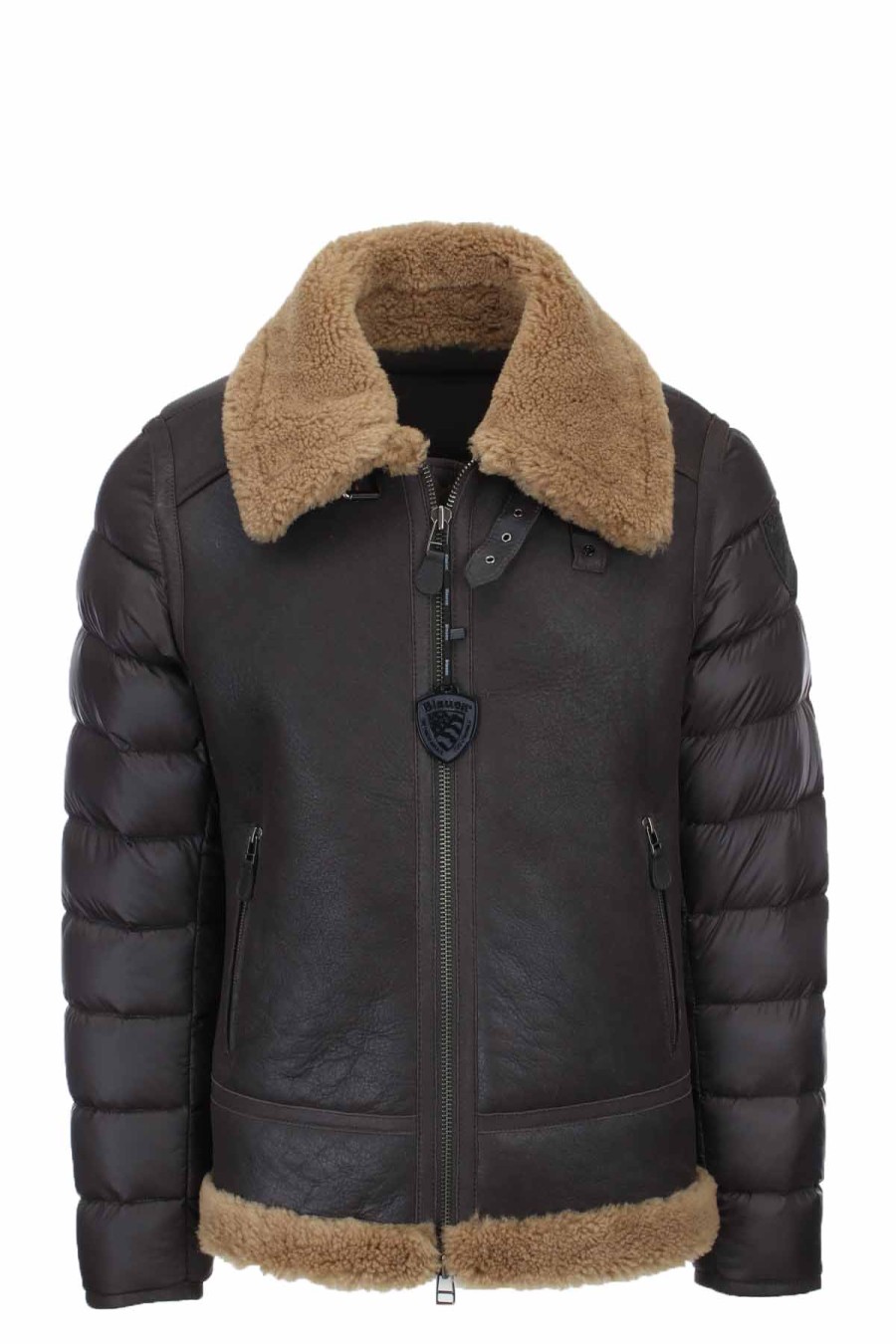 Abbigliamento BLAUER | Giubbotto In Montone Shearling E Piuma - Blauer - Prestigemodauomo