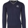 Abbigliamento Aeronautica Militare | Maglia Pullover Collo V In Filo Di Cotone - Aeronautica Militare - Prestigemodauomo