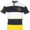 Abbigliamento Aeronautica Militare | Polo Mezza Manica Bande Orizzontali Multicolor - Aeronautica Militare - Prestigemodauomo