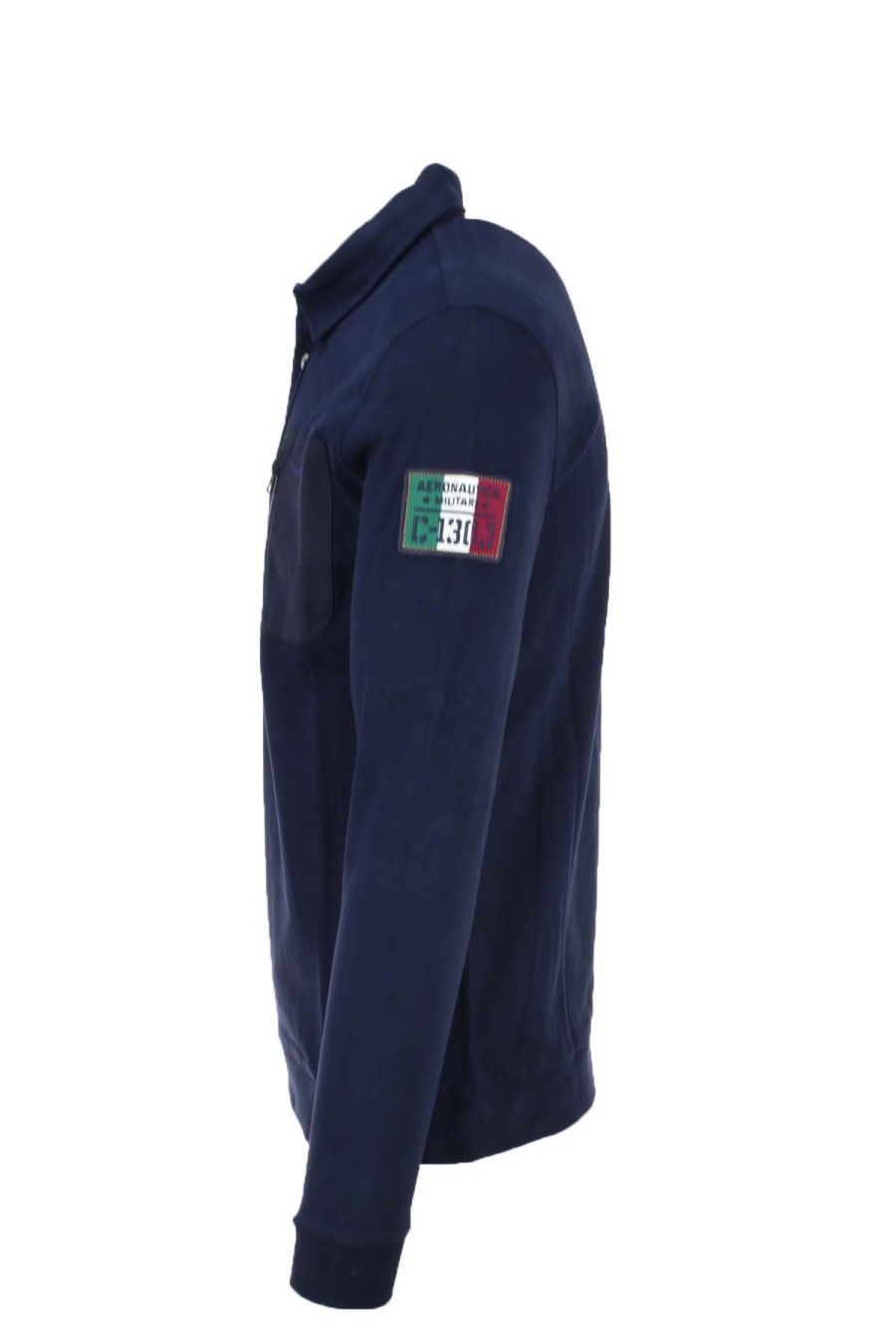 Abbigliamento Aeronautica Militare | Polo Manica Lunga Con Taschino Zip - Aeronautica Militare - Prestigemodauomo