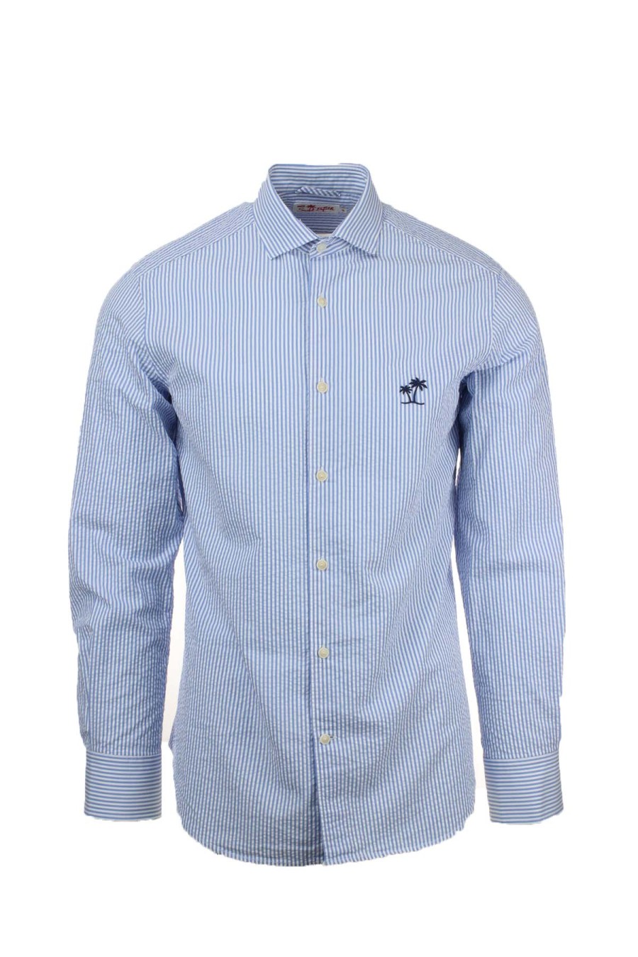 Abbigliamento Saint Barth MC2 | Camicia A Righe In Cotone Seersucker - Saint Barth Mc2 - Prestigemodauomo