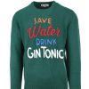 Abbigliamento Saint Barth MC2 | Maglia Pullover Girocollo In Lana Drink Gin Tonic - Saint Barth Mc2 - Prestigemodauomo