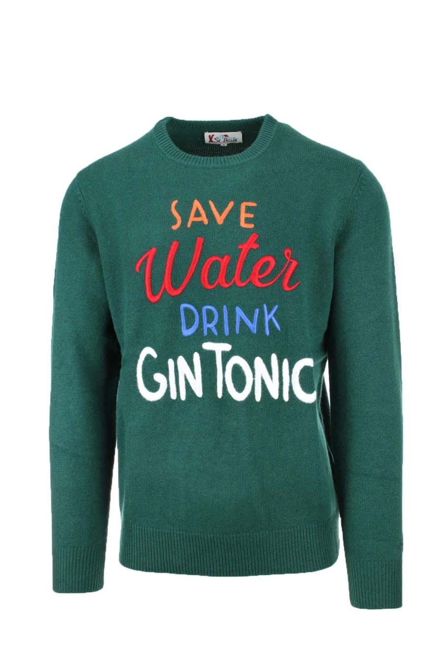 Abbigliamento Saint Barth MC2 | Maglia Pullover Girocollo In Lana Drink Gin Tonic - Saint Barth Mc2 - Prestigemodauomo