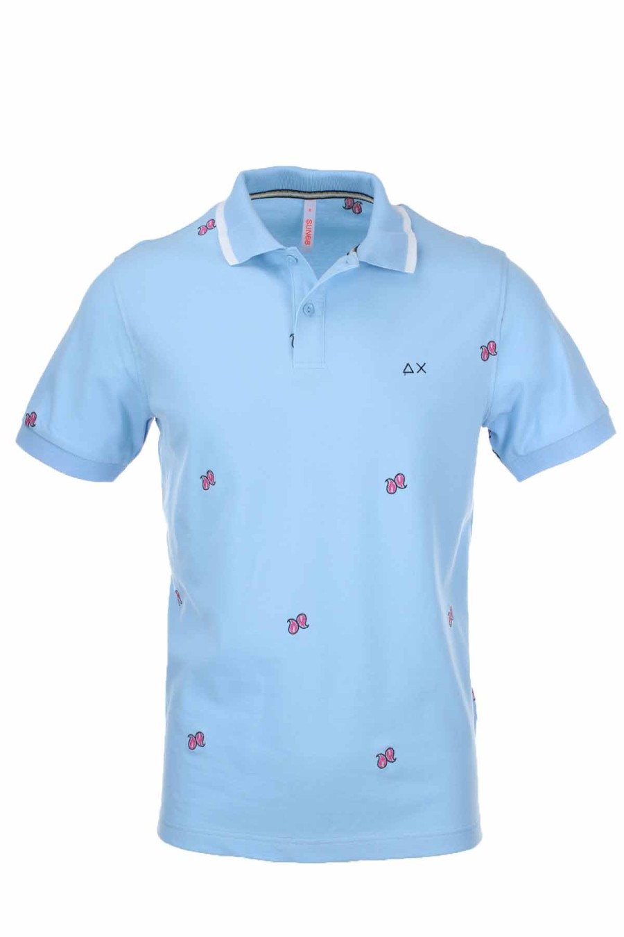 Abbigliamento SUN68 | Polo Mezza Manica Fantasia Cachemire Ricamata - Sun68 - Prestigemodauomo