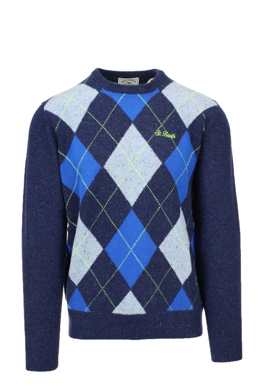 Abbigliamento Saint Barth MC2 | Maglia Pullover Girocollo Rombi Donegal Argyle - Saint Barth Mc2 - Prestigemodauomo