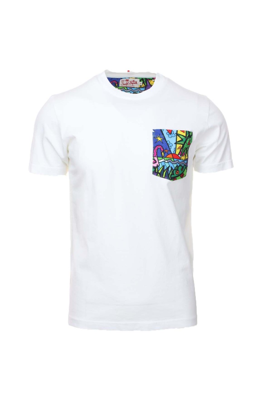 Abbigliamento Saint Barth MC2 | T-Shirt Mezza Manica Con Taschino Britto Loves - Saint Barth Mc2 - Prestigemodauomo