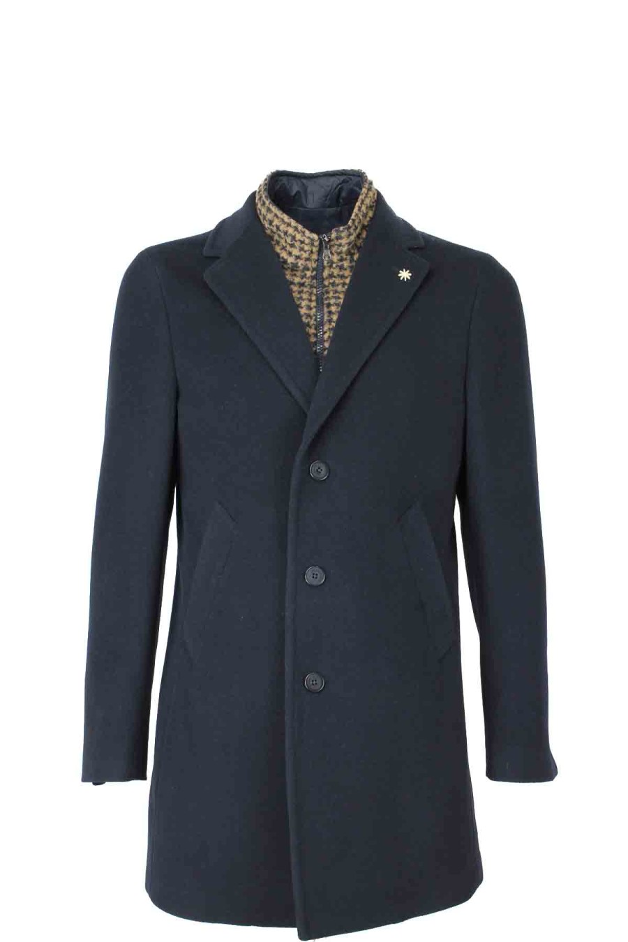 Abbigliamento Manuel Ritz | Cappotto Lana 3/4 Con Pettorina Staccabile - Manuel Ritz - Prestigemodauomo