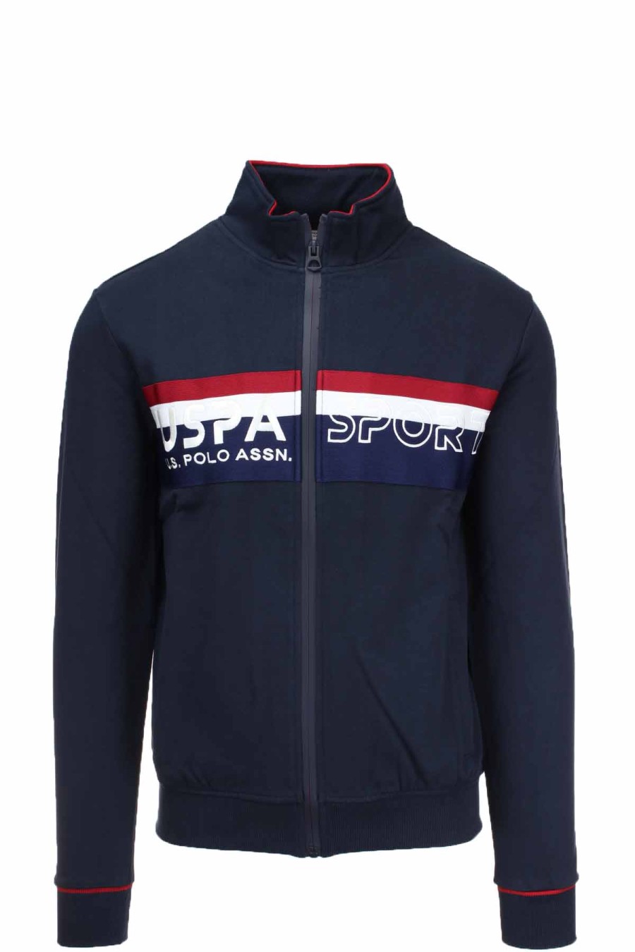 Abbigliamento US Polo Assn | Felpa Cardigan Zip Fascia Logata - Us Polo Assn - Prestigemodauomo