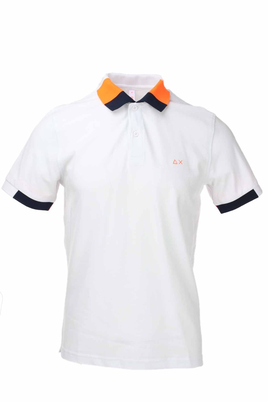 Abbigliamento SUN68 | Polo Mezza Manica Piquet Cotone Profili Fluo - Sun68 - Prestigemodauomo