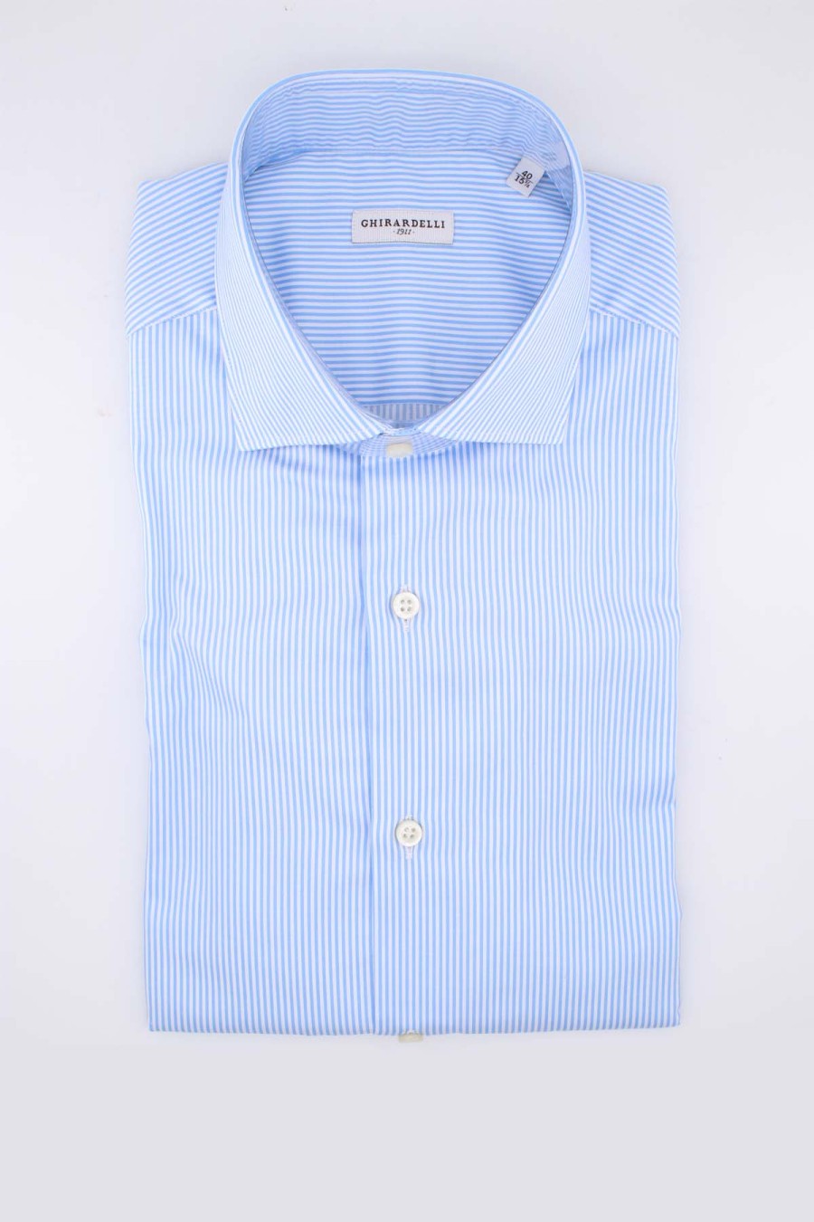 Abbigliamento GHIRARDELLI | Camicia Manica Lunga In Cotone Righe - Ghirardelli - Prestigemodauomo