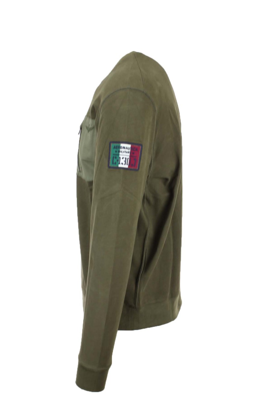 Abbigliamento Aeronautica Militare | Felpa Girocollo Con Taschino Zip. - Aeronautica Militare - Prestigemodauomo