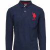 Abbigliamento US Polo Assn | Polo Manica Lunga In Jersey Unito Maxi Logo - Us Polo Assn - Prestigemodauomo