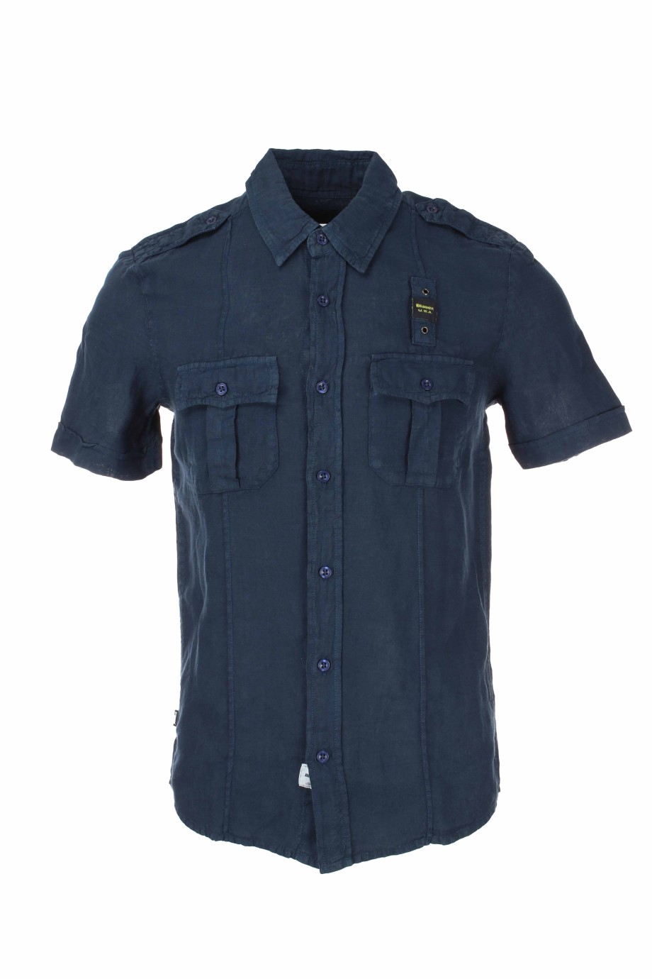 Abbigliamento BLAUER | Camicia Mezza Manica Lino - Blauer - Prestigemodauomo